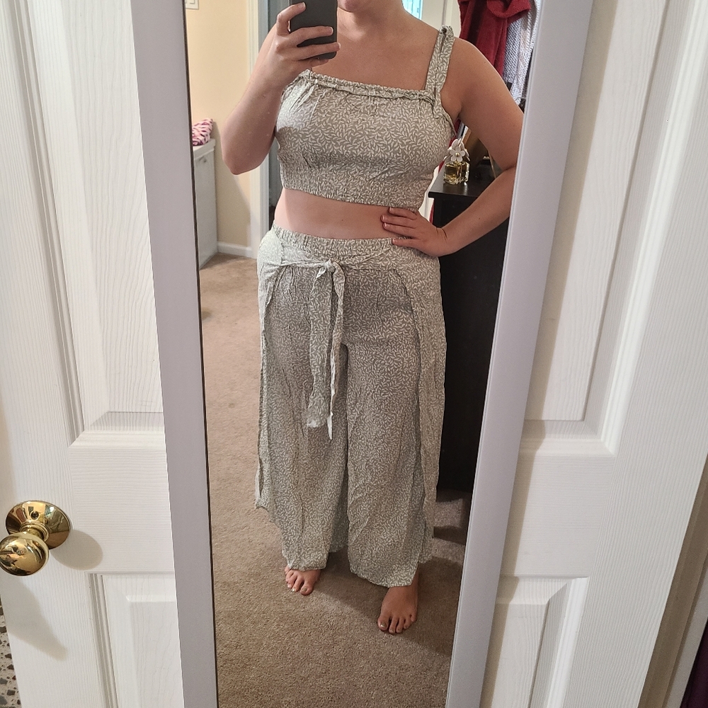 Salty Lemon Two Piece Matching Set Size Large Sag… - image 4